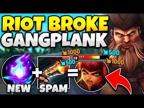 RIOT BROKE GANGPLANK WITH THE NEW BURN RUNE (Q APPLIES IT INFINITELY)