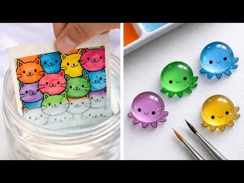 🌈 WOW RAINBOW ART 😻 Easy Hacks for Colorful Crafts & Creations ✨