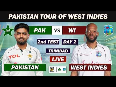 PAKISTAN vs WEST INDIES 2nd TEST MATCH DAY 2 LIVE COMMENTARY | PAK VS WI LIVE | 3rd SESSION
