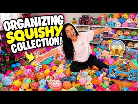 I Organized My HUGE Squishy Collection! Rare NeeDoh, Jumbo Dumplings, Squishy Collection #squishy