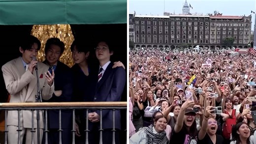 BTS meets Mexican President Claudia Sheinbaum; waves at 50,000 fans gather outside palace- Moneycontrol.com