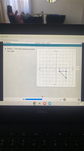 Rotate \triangle CDE 270° clockwise around the origin.... | Filo