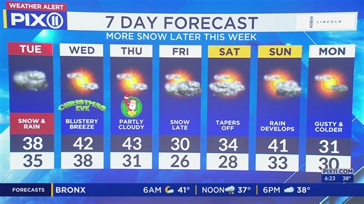 Snow to make for treacherous travel in New York and New Jersey