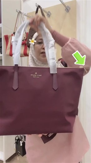 KATE SPADE KITT NYLON MEDIUM TOTE IN DEEP CHERRY [READY STOCK, NO PAPER BAG, DUST BAG OR BOX FROM BRAND]