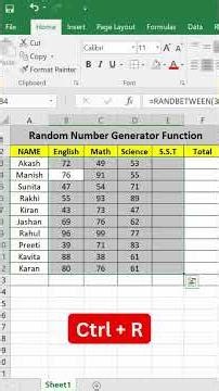 How to Generate Random Numbers in Excel Using RAND