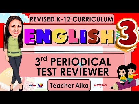 ENGLISH 3 GRADE 3 Quarter 3 THIRD Periodical Test Reviewer #grade3#revisedk12curriculum#teacheraika