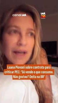 Luana Piovani on contract to criticize PEC: 'Don't like it? Deal with it'