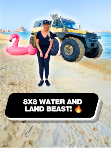 The propeller on the back allows it to swim 👀🤯 #Shaman #8x8 #water #offroad #supercarblondie