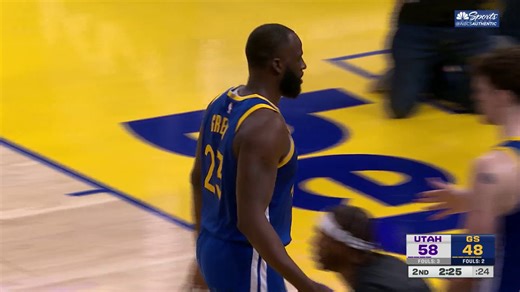 Draymond Green ejected after double technical fouls in Warriors' game vs. Jazz. Read more: bit.ly/3KWdzBi | NBC Sports Bay Area / California