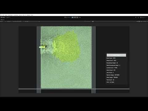 Unity Low Level Physics 2D API - Dynamic Particle Simulation