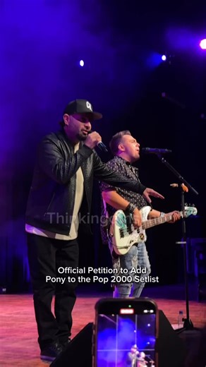 Thinking of *NSYNC on Instagram: "Chris Kirkpatrick singing Pony is something I didn’t know I needed… but now I can’t unhear it 😮‍🔥 So let’s make it official: this is a petition to add Pony to the Pop2000 setlist. If you’d lose your mind hearing this live, drop a 🐎 in the comments and share this to your story! Pop2000 — we’re ready. #ChrisKirkpatrick #NSYNC #Pop2000 #Y2KMusic #MillennialNostalgia"