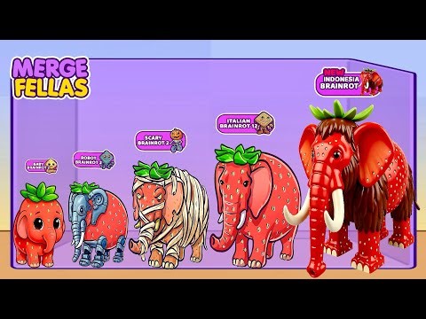 Merge Anomaly: ITALIAN BRAINROT 12 vs INDONESIA BRAINROT | Boss + Boss | Merge Fellas New Update!