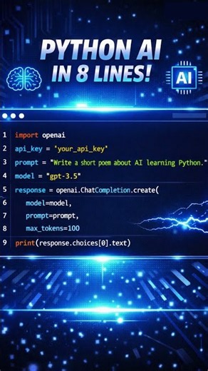 AI Writes Python Code in Just 8 Plus Lines!