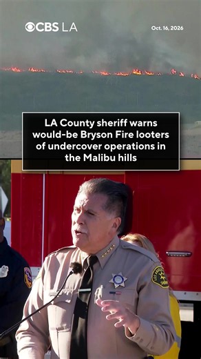 With Bryson Fire evacuation orders still in place and power shutoffs continuing into the weekend, Los Angeles County Sheriff Robert Luna says his department has deployed additional deputies in vulnerable areas. In addition to traffic control and evacuation assistance, Luna said deputies are conducting undercover operations in evacuated neighborhoods and areas affected by Southern California Edison power shutoffs. The sheriff also warned that people entering restricted neighborhoods could encount