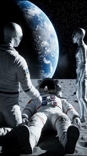 NASA astronaut on the Moon in a highly realistic cinematic scene #moon