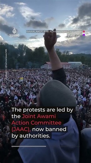 Thousands march in Pakistan-administered Kashmir amid election unrest | #AJ shorts