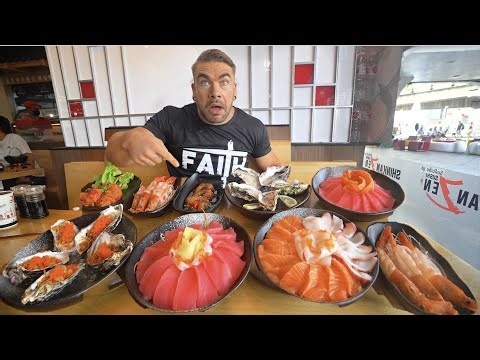 TRYING TO EAT A ฿2000 SUSHI CHALLENGE BY MYSELF | Joel Hansen