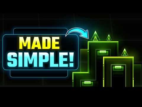 Geometry dash GLOW DESIGN TUTORIAL (Easy and clean)