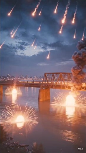 Title:Train Vs Meteor 😱 Bridge Collapse Live #TrainCrash #Disaster #Shorts