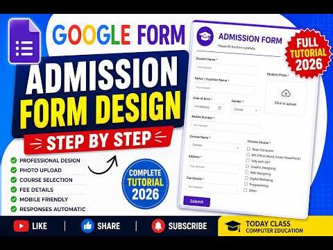 Create Professional Admission Form in Google Forms | Step by Step