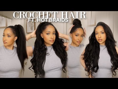 New Install Method for the Girlies!!! Kinky Straight Crochet Hair Ft. Hot Braids