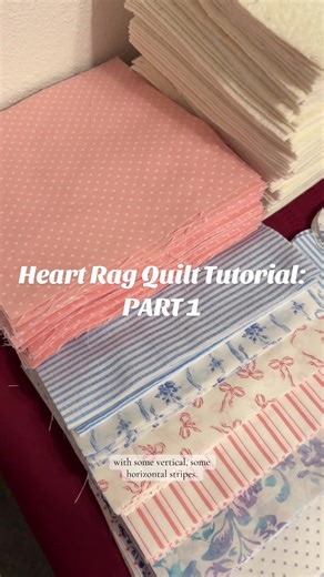 Heart Rag Quilt Tutorial Part 1: Fabric Prepping and Cutting