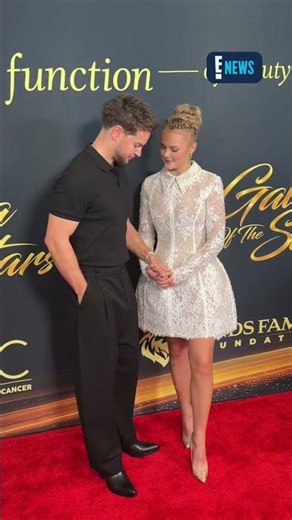 Jojo Siwa and Chris Hughes arrive at the 2026 Dancers Against Cancer's Gala of the Stars. ⭐️