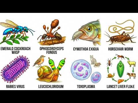 Explanation of all the parasites that turn animals into zombies
