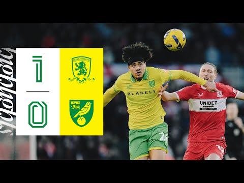 Canaries edged out at Riverside 😕 | Middlesbrough 1-0 Norwich City | Highlights