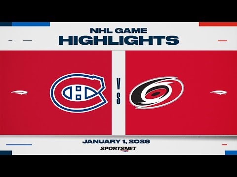 NHL Highlights | Canadiens vs. Hurricanes - January 1, 2026