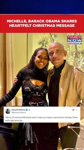 Michelle, Barack Obama Shares Heartfelt Christmas Message On Social Media #MichelleObama #BarackObama | TIMES NOW