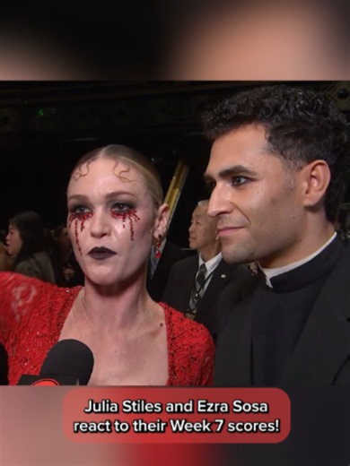 Julia Stiles and Ezra Sosa are staying positive after those tough “Dancing with the Stars” Week 7 scores and using the feedback to grow! ✨ ✨ Tune in to Disney Night on “DWTS” Nov. 2 at 8/7c on ABC and Disney , streaming the next day on Hulu. #DancingWithTheStars #DWTS