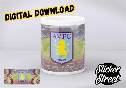 Aston Villa | Football Mug Wrap | 11oz | Sublimation | DIGITAL DOWNLOAD - Etsy Canada