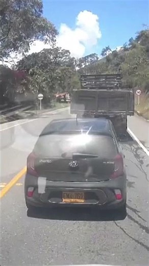 Dashcam Footage Captures Explosives Attack on Colombian Highway #shorts