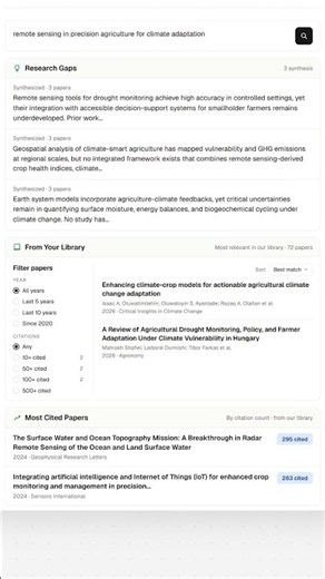 Research Gaps in Agriculture — Guided Finder Demo (40 Seconds) | Science AI Journal