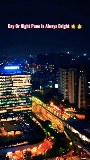 Pune City - Pune City 4K Drone View | Pune Skyline Night View | Pune City Status #pune #shorts