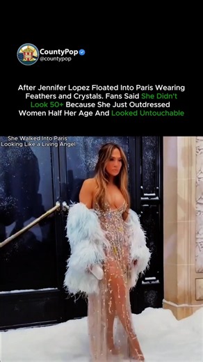 Jennifer Lopez’s “feathers & crystals” look has fans in awe ✨🪽 #JenniferLopez