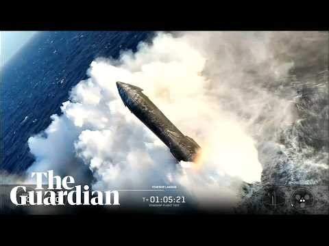 The moment SpaceX Starship spotted off Christmas Island landed in Indian Ocean