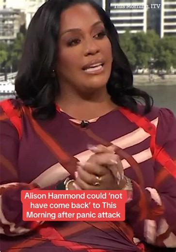 Alison Hammond has returned to This Morning after being pulled off air last week. She spoke about her panic attack on the show – but also made a shock confession. Tap above to read more. #AlisonHammond #ThisMorning #HealthNews
