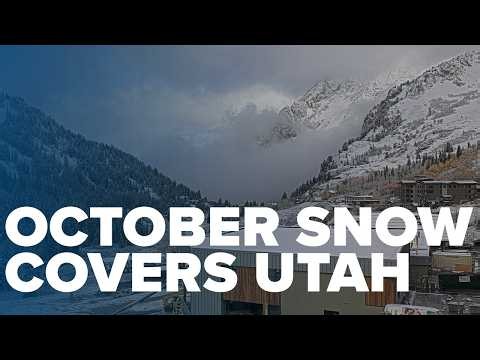 🎥SNOW MONTAGE: First snowfall hits Utah mountains