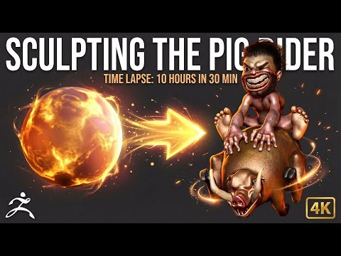 Sculpting a Stylized Pig Rider in ZBrush 2026 | Character Head Sculpt | 10h to 30min Timelapse