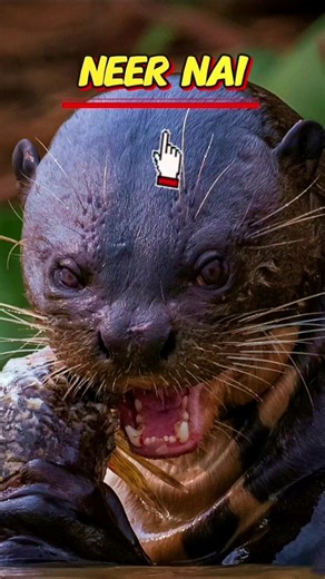 Amazon River-in Ratchasa Neernaai! 🦦🔥 Giant Otter #shorts #facts #animals #wildlife #otter