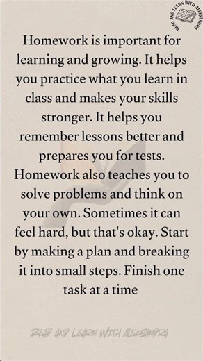 📚 Homework is Important | How Homework Helps You Learn and Grow