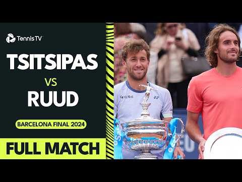 Stefanos Tsitsipas & Casper Ruud 2024 Barcelona Final IN FULL ✨🏆