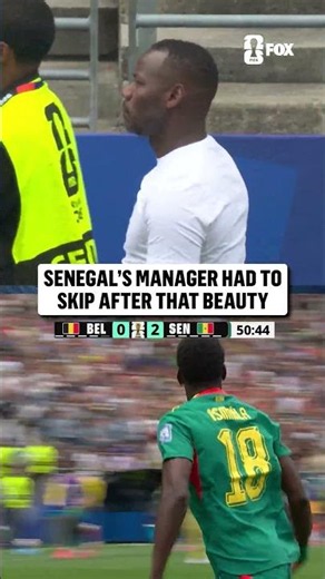 Pape Thiaw with a subtle celly after Senegal's second 🇸🇳