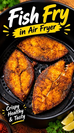 Crispy Fish Fry in Air Fryer 🐟🔥 | Easy Fish Fry Recipe Without Deep Frying #Shorts