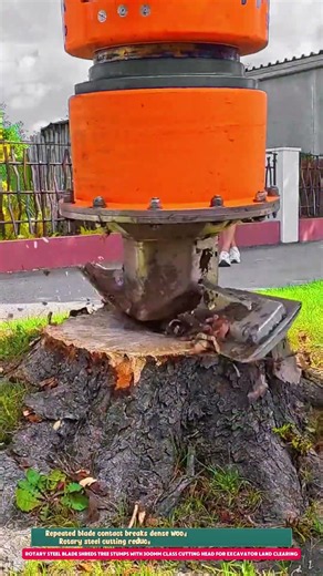 Rotary Steel Blade Shreds Tree Stumps with 300mm Class Cutting Head for Excavator Land Clearing