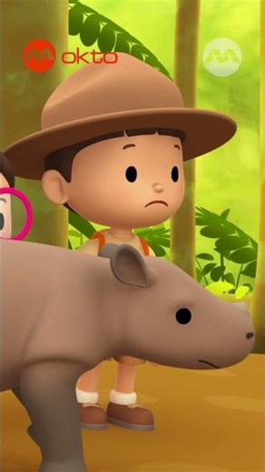She wasn't chasing us! 🏃‍♂️💨 A big Rhino surprise! | Leo the Wildlife Ranger Shorts