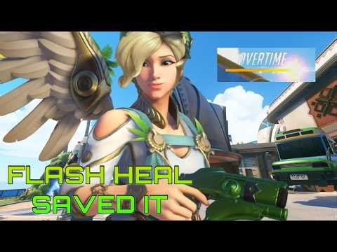 Mercy Carrying With Flash Heal! | Mercy Gameplay - Overwatch