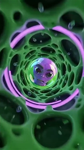 Infinite Loop of a Purple Alien 👽💜 #shots #youtube